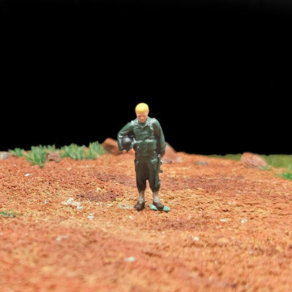1/72 Scale WWII Army Soldiers Painted Figurines Set for Model Dioramas