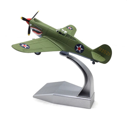 1/72 Scale Curtiss P-40 Warhawk American Fighter-Bomber Flying Tiger Diecast Model Aircraft
