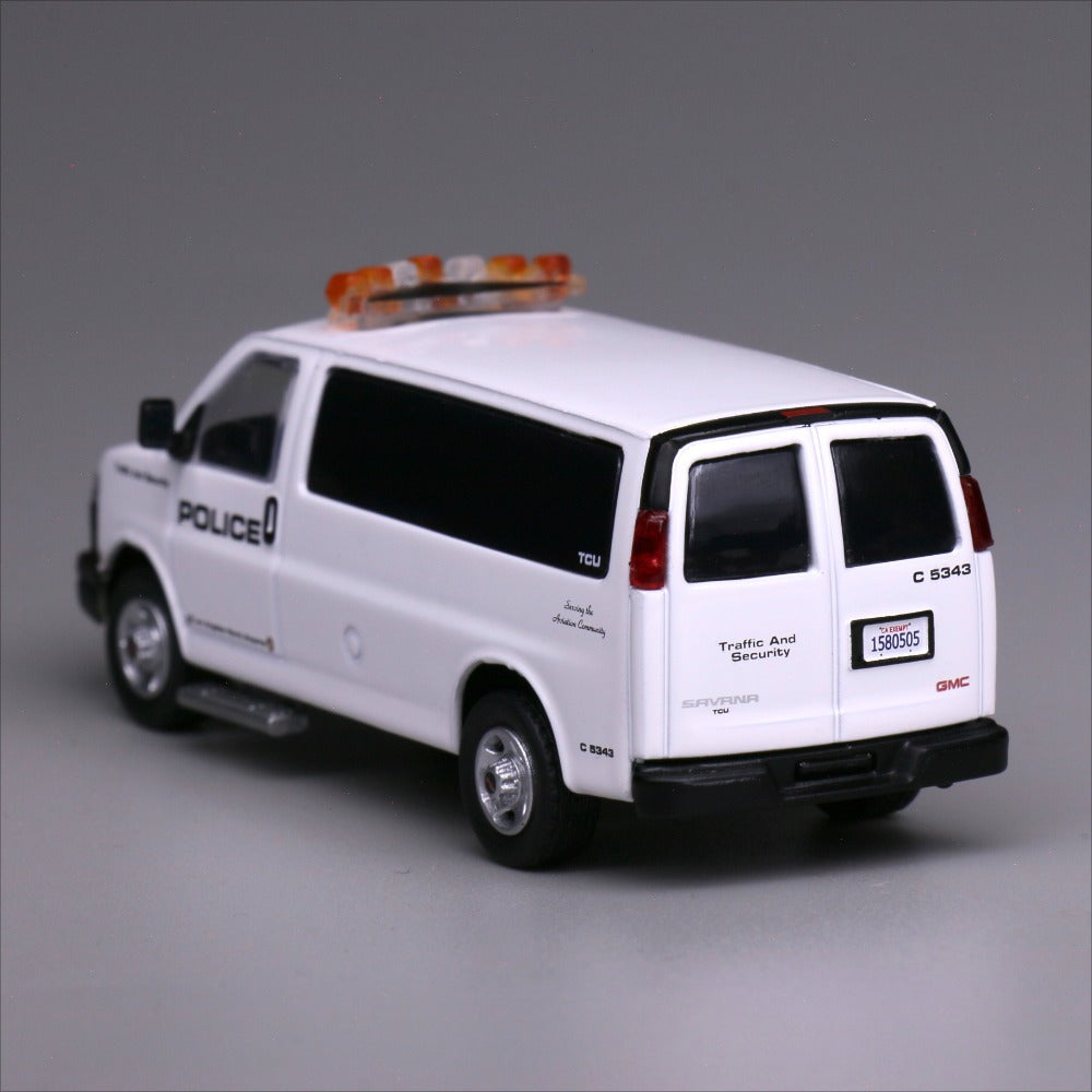 1/64 Scale GMC Savana LA Airport Police Van Diecast Model Car