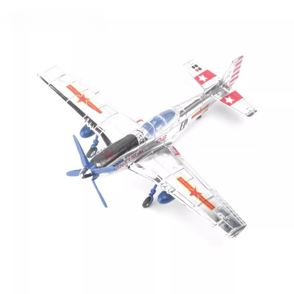 1/48 Scale North American Aviation P-51 Mustang US Fighter Pre-built Plastic Collectible Model Aircraft