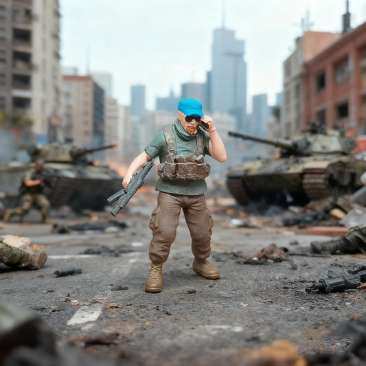 1/72 Scale Terrorist Soldiers Painted Figures for Model Dioramas