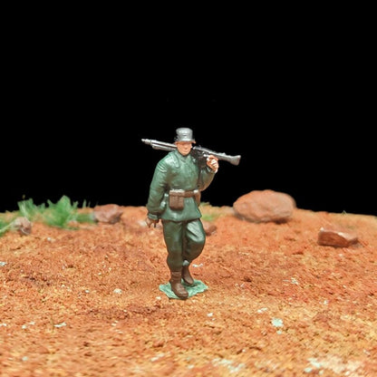 1/72 Scale WWII Army Soldiers Painted Figurines for Model Dioramas