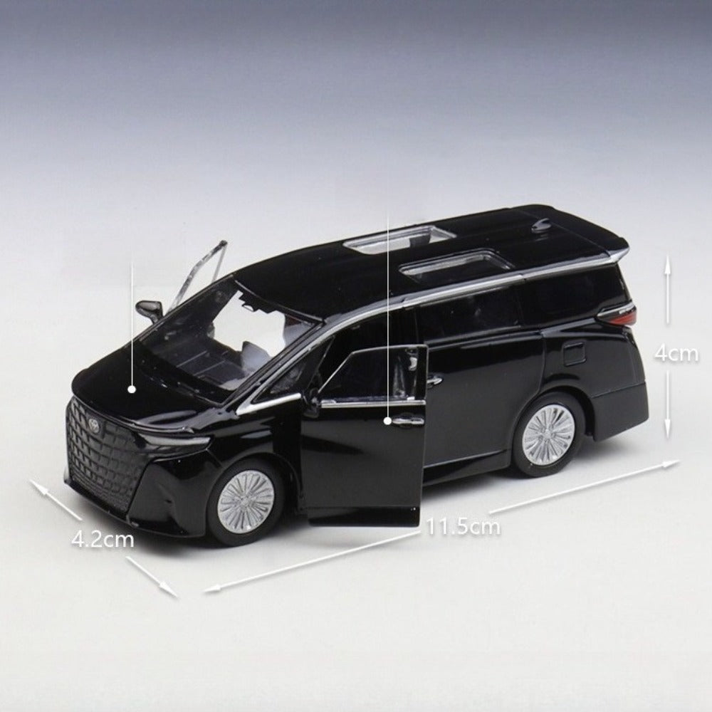 1/36 Scale 2024 Toyota Alphard MPV Diecast Model Car Pull Back Toy