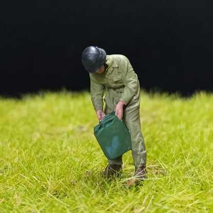 1/72 Scale WWII M4 Sherman Tank Soldiers Painted Figures for Model Dioramas