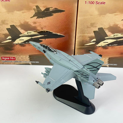 1/72/100 Scale F/A-18F Super Hornet US Navy Carrier-Based Multirole Fighter Diecast Model Aircraft