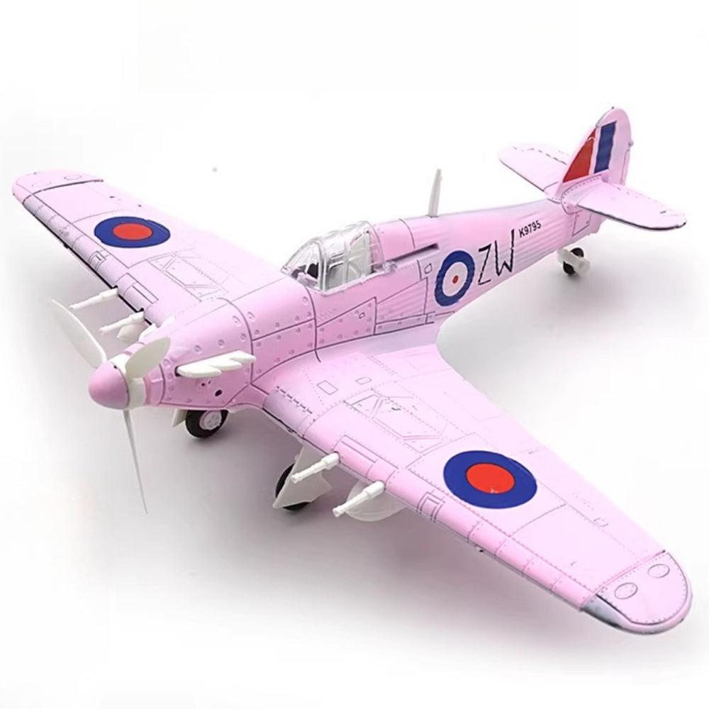 1/48 Scale Hawker Hurricane British Single-Seat Fighter Pre-built Plastic Collectible Model Aircraft