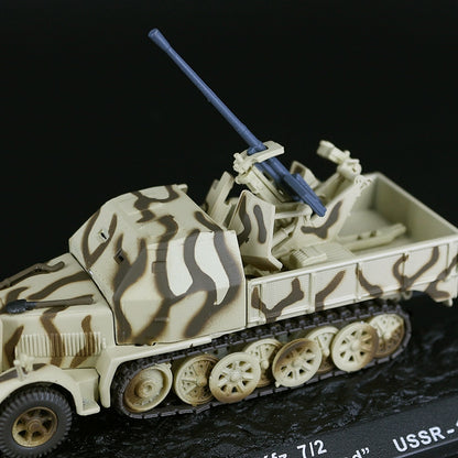 1/72 Scale 1944 WWII German Sd.Kfz. 7/2 Armed with 3.7 Cm Flak 43 Anti-Aircraft Gun Diecast Model