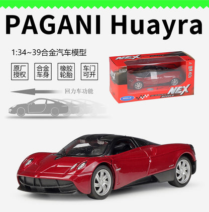 1/36 Scale Pagani Huayra Sports Car Diecast Model Pull Back Toy