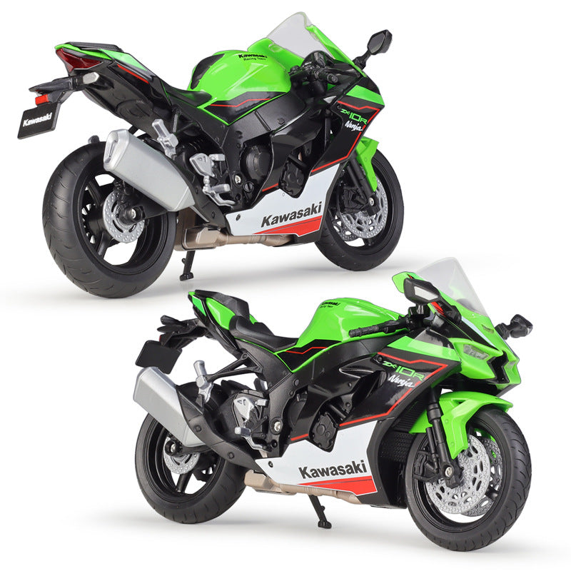 1 12 Scale 2021 Kawasaki Ninja ZX 10R Sport Bike Diecast Model Motorc old boy hobby