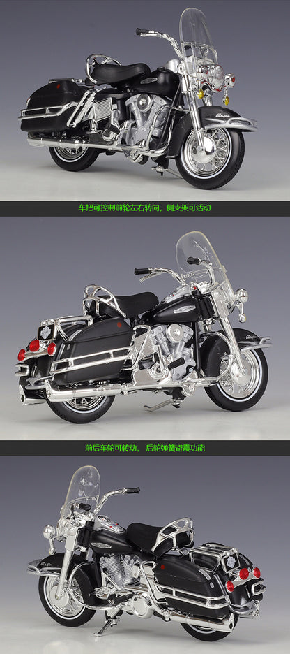 1/18 Scale 1966 Harley-Davidson FLH Electra Glide Diecast Model Motorcycle