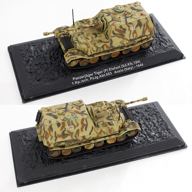 1/72 Scale WWII German Military Vehicles Diecast Model Sd.Kfz. 251 SU-85 Dicker Max Elefant Leopard AMX-30 Sturmgeschütz