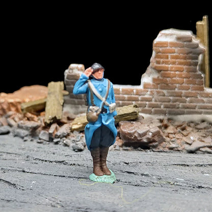 1/72 Scale French Soldiers Painted Figures for Model Dioramas