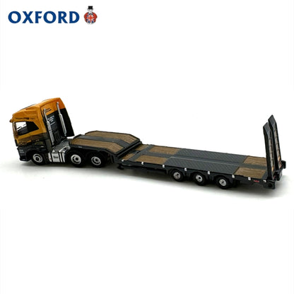 1/148 Scale Volvo FH4 Semi Low Loader Orange Diecast Model