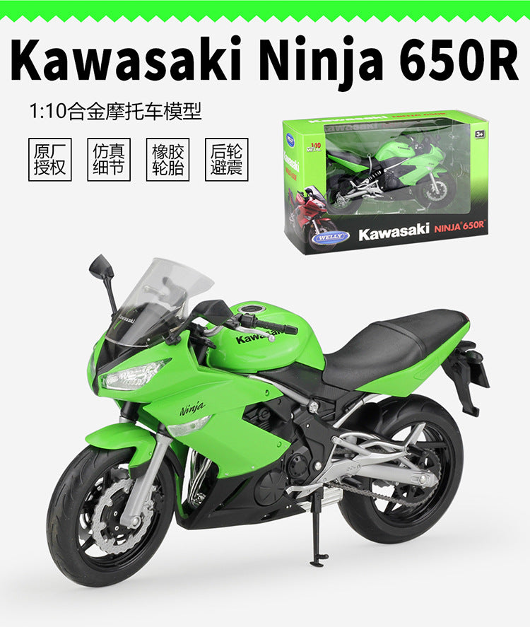 1/10 Scale Kawasaki Ninja 650R Motorcycle Diecast Model