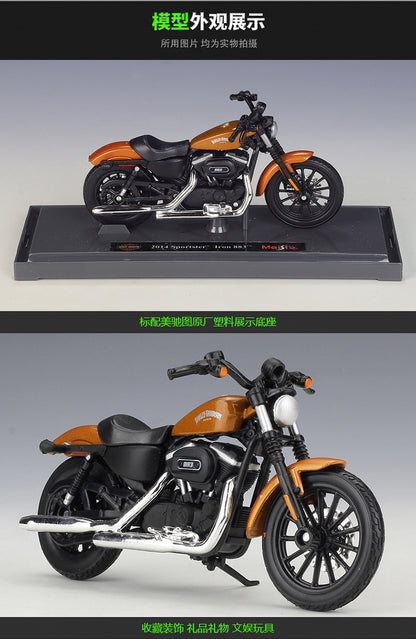 1/18 Scale 2014 Harley-Davidson Sportster Iron 883 Diecast Model Motorcycle