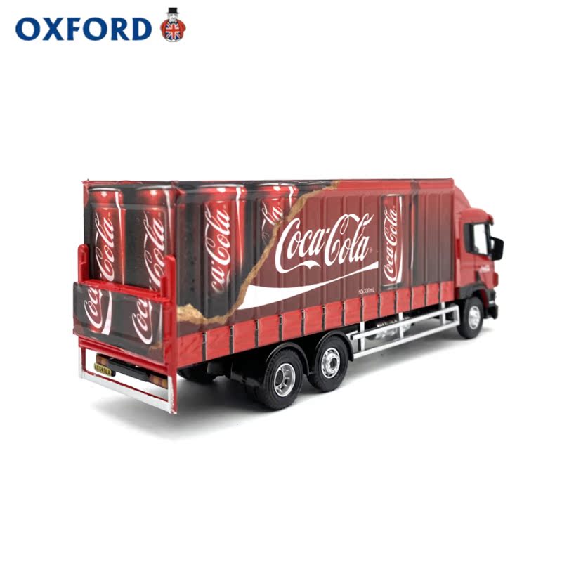 1/76 Scale Scania 4-series 94D 4-Series 6-Wheel Curtainside Truck Coca Cola Diecast Model