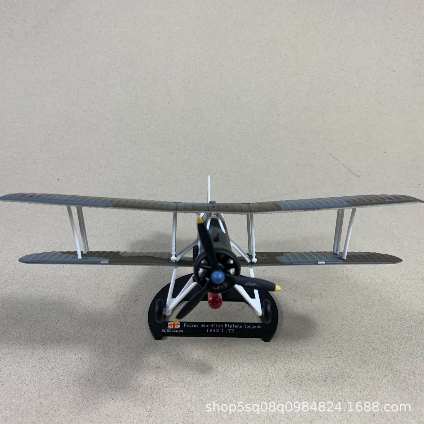1/72 Scale 1942 Fairey Swordfish WWII British Biplane Torpedo Bomber Diecast Model Aircraft