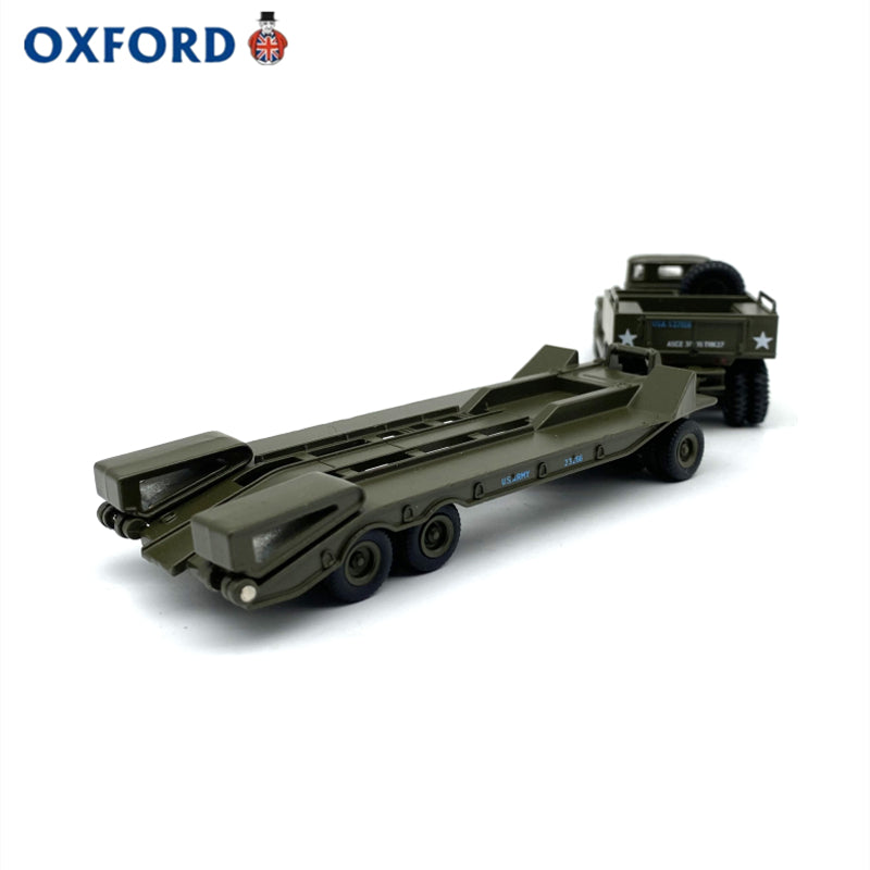 1/76 Scale US Army Diamond T Tank Transporter and Trailer Diecast Model