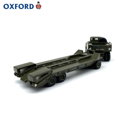 1/76 Scale US Army Diamond T Tank Transporter and Trailer Diecast Model