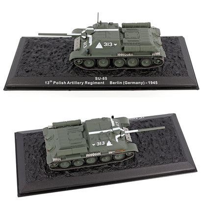 1/72 Scale WWII German Military Vehicles Diecast Model Sd.Kfz. 251 SU-85 Dicker Max Elefant Leopard AMX-30 Sturmgeschütz