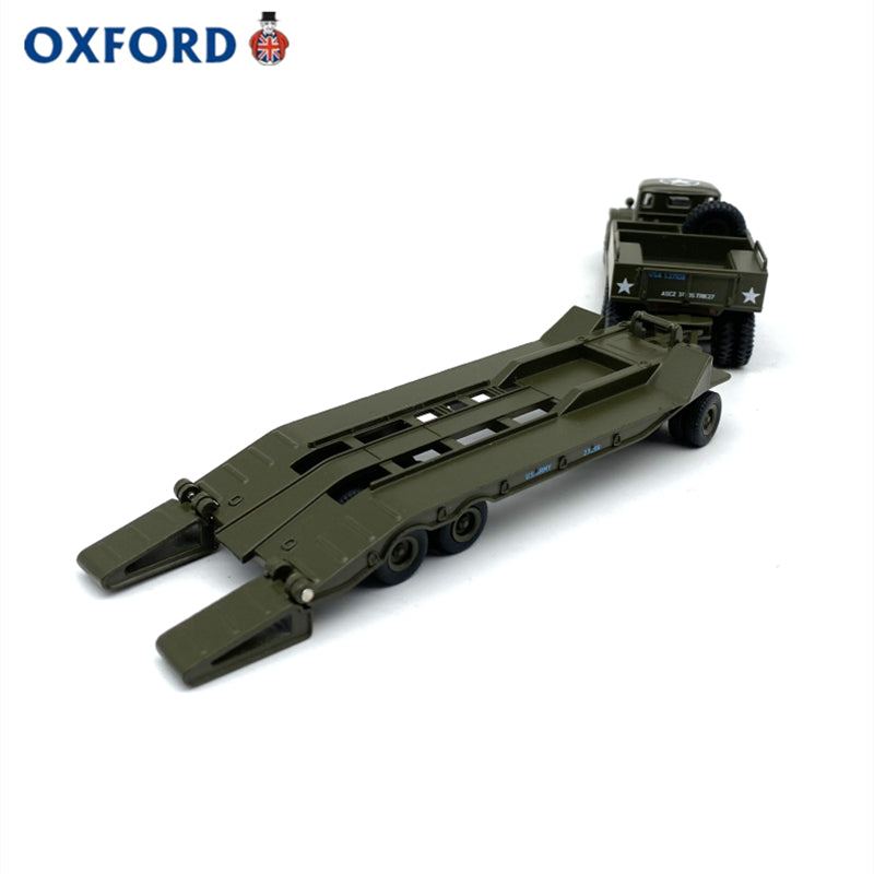 1/76 Scale US Army Diamond T Tank Transporter and Trailer Diecast Model