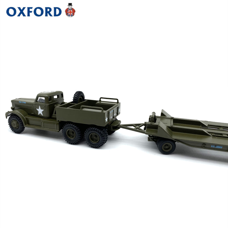 1/76 Scale US Army Diamond T Tank Transporter and Trailer Diecast Model