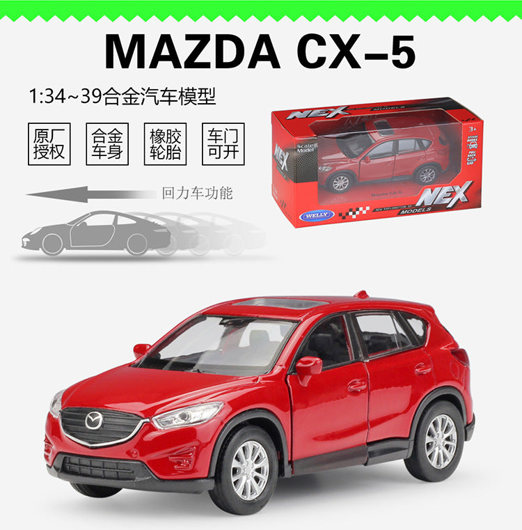 1/36 Scale Mazda CX-5 SUV Diecast Model Car Pull Back Toy
