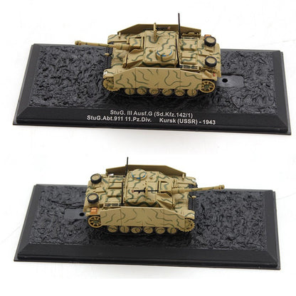 1/72 Scale WWII German Military Vehicles Diecast Model Sd.Kfz. 251 SU-85 Dicker Max Elefant Leopard AMX-30 Sturmgeschütz