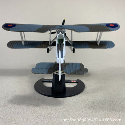 1/72 Scale 1942 Fairey Swordfish WWII British Biplane Torpedo Bomber Diecast Model Aircraft