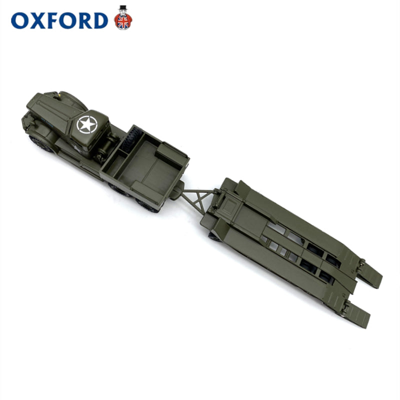 1/76 Scale US Army Diamond T Tank Transporter and Trailer Diecast Model