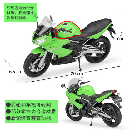 1/10 Scale Kawasaki Ninja 650R Motorcycle Diecast Model