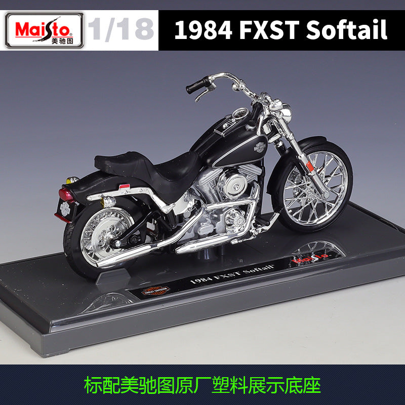 1/18 Scale 1984 Harley-Davidson FXST Softail Diecast Model Motorcycle