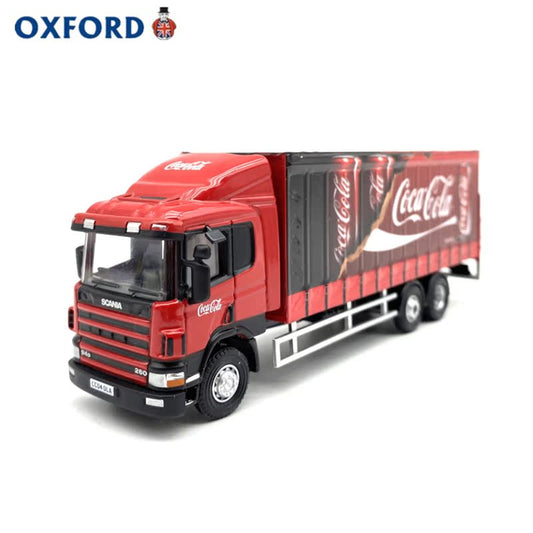 1/76 Scale Scania 4-series 94D 4-Series 6-Wheel Curtainside Truck Coca Cola Diecast Model