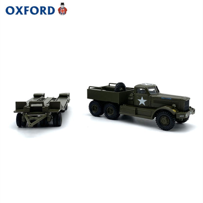 1/76 Scale US Army Diamond T Tank Transporter and Trailer Diecast Model