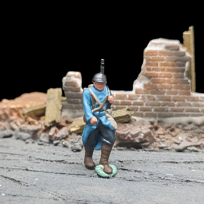 1/72 Scale French Soldiers Painted Figures for Model Dioramas