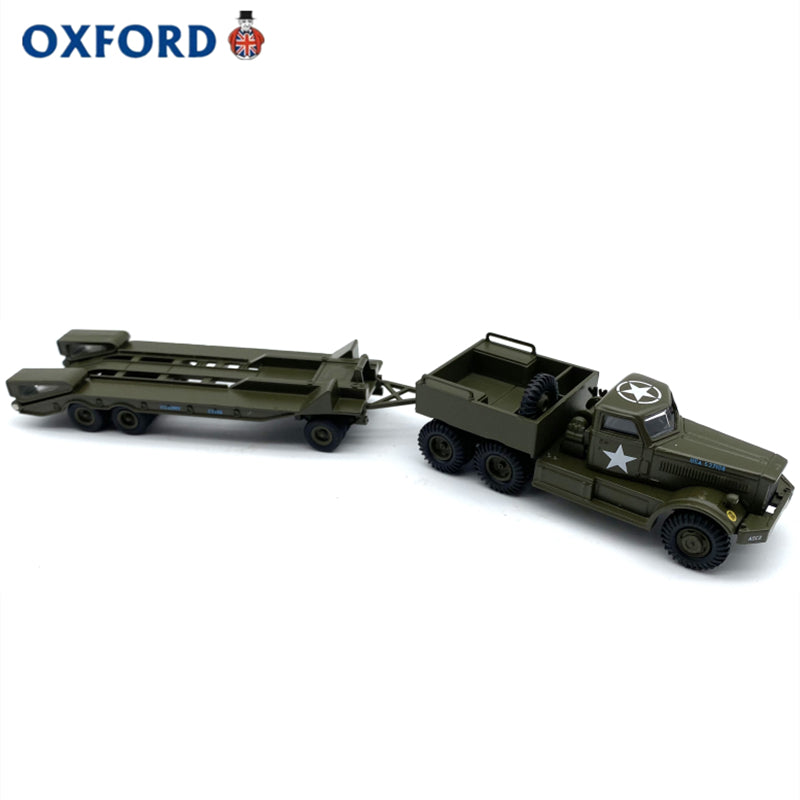 1/76 Scale US Army Diamond T Tank Transporter and Trailer Diecast Model