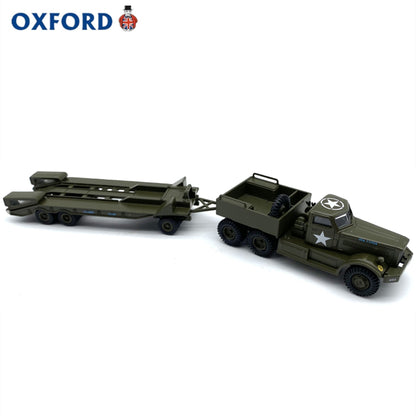 1/76 Scale US Army Diamond T Tank Transporter and Trailer Diecast Model
