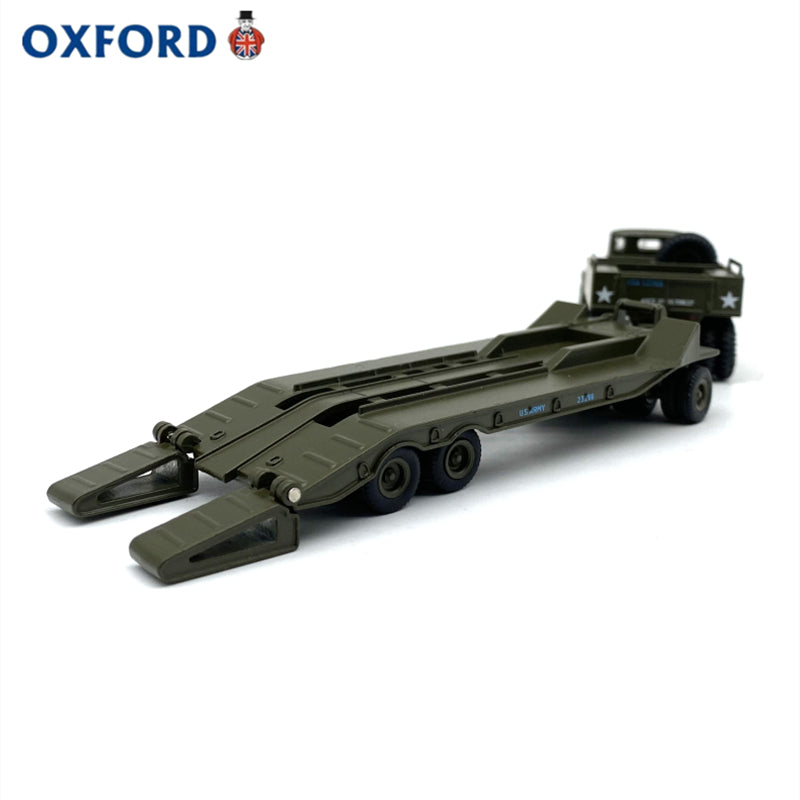 1/76 Scale US Army Diamond T Tank Transporter and Trailer Diecast Model