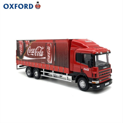 1/76 Scale Scania 4-series 94D 4-Series 6-Wheel Curtainside Truck Coca Cola Diecast Model