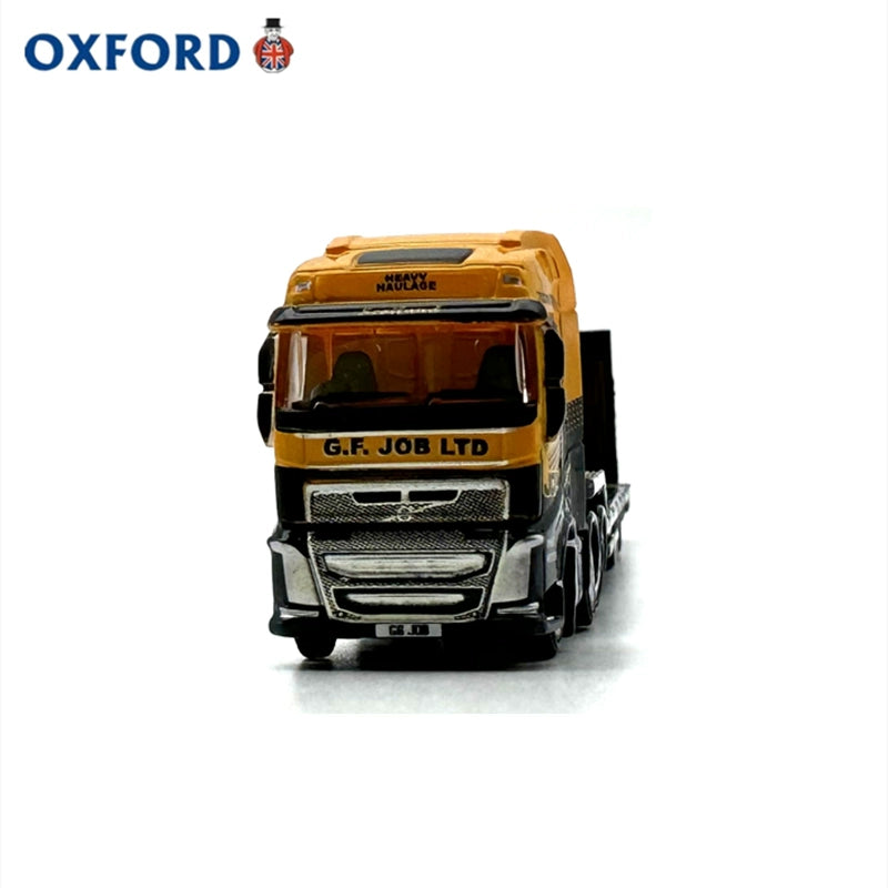 1/148 Scale Volvo FH4 Semi Low Loader Orange Diecast Model