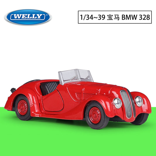 1/36 Scale BMW 328 Sports Car Diecast Model Pull Back Toy