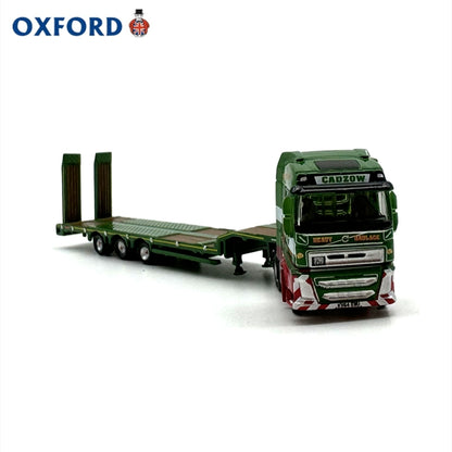 1/148 Scale Volvo FH4 Semi Low Loader Green Diecast Model