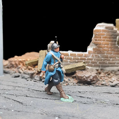 1/72 Scale French Soldiers Painted Figures for Model Dioramas