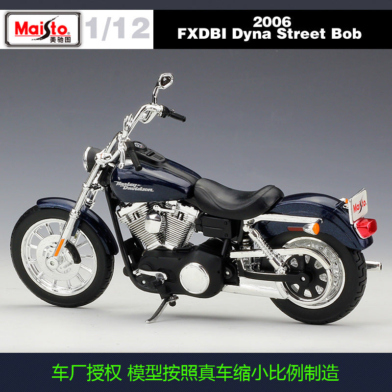 1/12 Scale Harley-Davidson Dyna FXDBI Street Bob Super Glide Sport Diecast Model Motorcycle