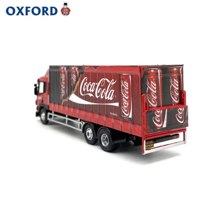 1/76 Scale Scania 4-series 94D 4-Series 6-Wheel Curtainside Truck Coca Cola Diecast Model