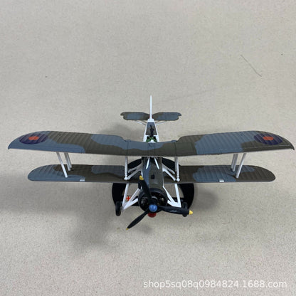 1/72 Scale 1942 Fairey Swordfish WWII British Biplane Torpedo Bomber Diecast Model Aircraft