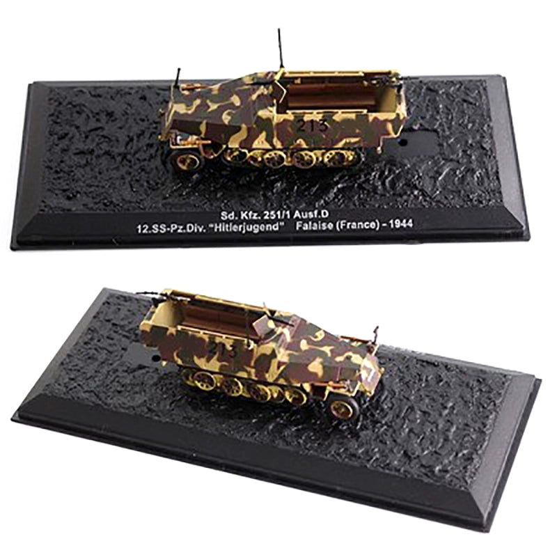 1/72 Scale WWII German Military Vehicles Diecast Model Sd.Kfz. 251 SU-85 Dicker Max Elefant Leopard AMX-30 Sturmgeschütz