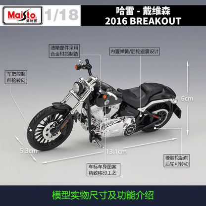 1/18 Scale 2016 Harley-Davidson Breakout Diecast Model Motorcycle