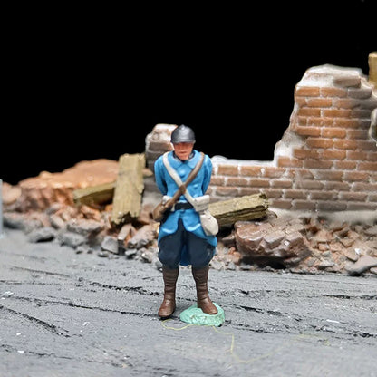 1/72 Scale French Soldiers Painted Figures for Model Dioramas