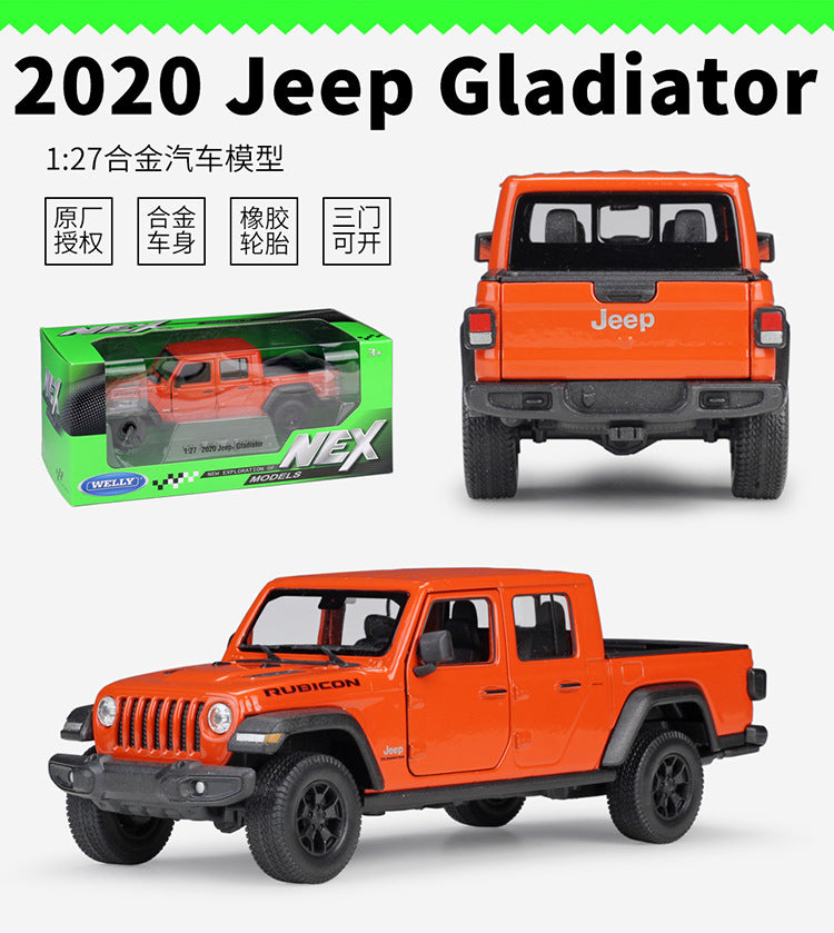 1/27 Scale Jeep Gladiator Rubicon Pickup Truck Diecast Model Car